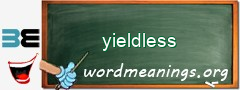WordMeaning blackboard for yieldless